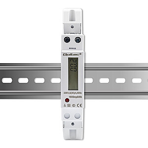 Vienfāzes elektroniskais skaitītājs | enerģijas patēriņa skaitītājs DIN sliedei | 230V | 30A | LCD | 1P 