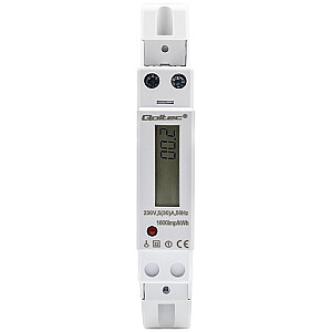 Vienfāzes elektroniskais skaitītājs | enerģijas patēriņa skaitītājs DIN sliedei | 230V | 30A | LCD | 1P 