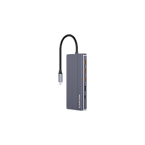 CANYON hub DS-16 13in1 4k USB-C Серый