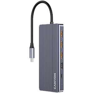 CANYON hub DS-16 13in1 4k USB-C Серый