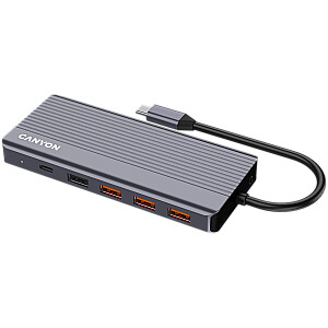CANYON hub DS-16 13in1 4k USB-C Серый