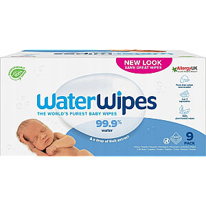 WaterWipes WaterWipes, BIO, ūdens mitrās salvetes, 60gab.x9, PL (DEVIŅU PAKAS)