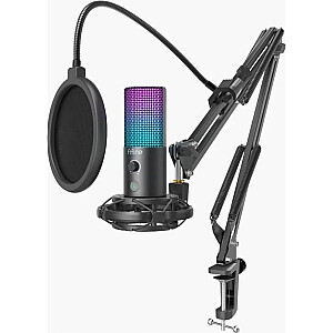 Mikrofons Fifine Fifine Technology FIFINE T669 PRO3 RGB kondensatora mikrofona komplekts
