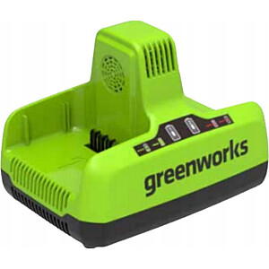 Greenworks 60 V lādētājs 6 A divu slotu Greenworks G60x2UC6
