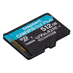 Kingston Technology 512GB microSDXC Canvas Go Plus Gen4 200R A2 U3 в упаковке без адаптера