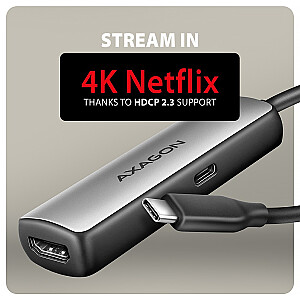 RVC-HI8KPD Активный адаптер USB-C -> HDMI 8K/60Hz, алюминий, PD100W, кабель 16 см