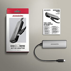 RVC-HI8KPD Активный адаптер USB-C -> HDMI 8K/60Hz, алюминий, PD100W, кабель 16 см