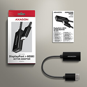 RVD-HI20N Aktīvais adapteris DisplayPort -> HDMI 1.4, 4K/60Hz, 15cm kabelis