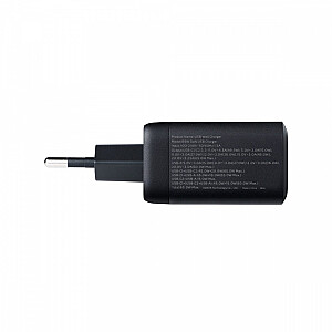 65W GaN lādētājs USB 2xUSBC 1xUSBA PD QC