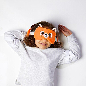 Relaxeazzz Panda oranžs mīkstais komplekts: spilvens + acu maska