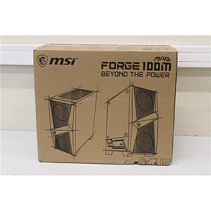IZPĀRDOTS. MSI MAG FORGE 100M PC korpuss, vidēja torņa, USB 3.2, melns | MSI | MAG FORGE 100M | melns | ATX | BOJĀTA IEPAKOJUMS | Barošanas avots nav iekļauts