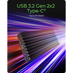 IB-1917M-C32a NVMe USB 3.2 Gen 2x2 korpuss, 20 Gbit/s