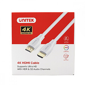 HDMI кабель 2.0 4K 60Hz; 1м; белый; C11090AWH03-2M 
