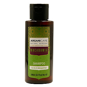 ARGANICARE Makadāmijas šampūns mitrinošs sausām matiem 100ml