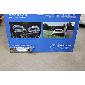 IZPĀRDOŠANA. Ecovacs GOAT A3000 LiDAR zāles pļāvējs, robots, līdz 400 m², divi LiDAR + kamera, balts/melns | Ecovacs | zāles pļāvējs | GOAT A3000 LiDAR | BOJĀTA IEPAKOŠANA | 5000 Ah