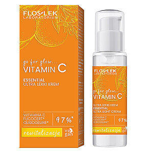 FLOSLEK Go For Glow C vitamīna būtiskais ultra vieglais krēms sejai 30ml