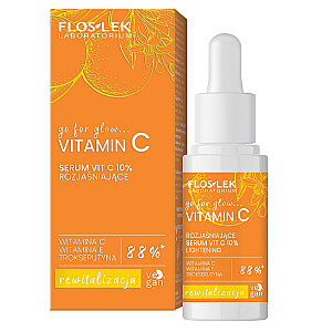 FLOSLEK Go For Glow Vitamīns C izgaismojošs sejas serums Vit C 10% 30ml