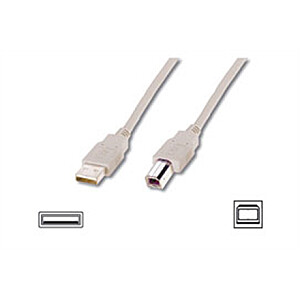 Соединительный кабель Logilink USB 2.0 USB A, вилка, USB B, вилка, 5 м, серый