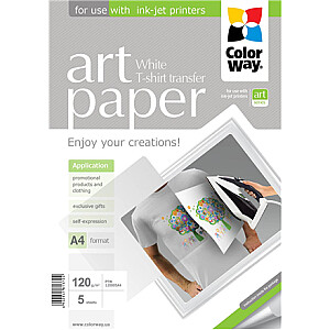 ColorWay ART Photo Paper Трансфер на футболку (белый), 5 листов, A4, 120 г / м²