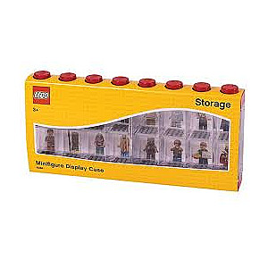 Lego Minifigure vitrīna 16 figūrām sarkana