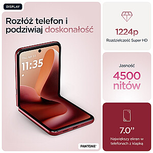 Motorola razr 60 ultra 17.7 см (6.96") Dual SIM Android 15 5G USB Type-C 16 ГБ 512 ГБ 4700 мАч Бордо