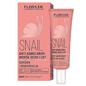 FLOSLEK gliemeža pret novecošanās krēms acu un lūpu apvidum 30ml