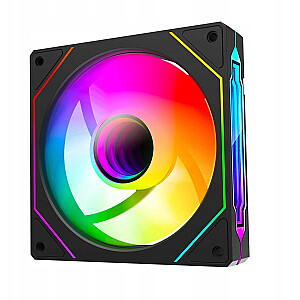 Rampage ventilators korpusam 120MM 1800RPM bezgalīga cilpa ARGB melns PWM