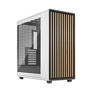 Fractal Design datoru korpuss | North XL | Chalk White TG Clear | ATX | Barošanas avots iekļauts Nav