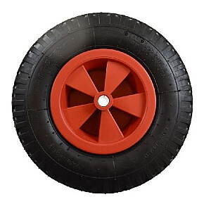 AWTools pneimatiskā ripa dārza ratiņiem 350mm plastmasas mala sarkana (AW00005)