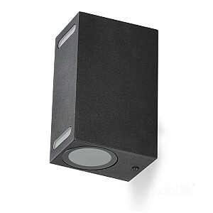 Ā.lampa QUERK 7 2xGU10 melna IP54 003707