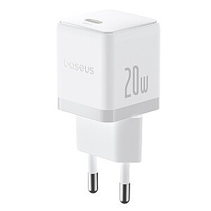 Sienas ātrais lādētājs Palm 20W USB-C QC3.0 PD3.0 ar USB-C kabeli 1 m, balts