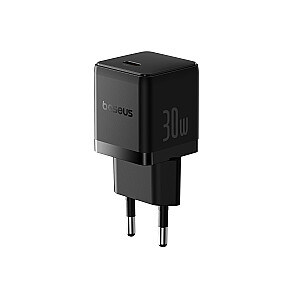 Sienas ātrais lādētājs Palm 30W USB-C QC3.0 PD3.0 ar USB-C kabeli 1 m, melns