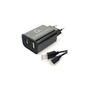 Gembird 2xUSB-A 5В 2,4 А черный