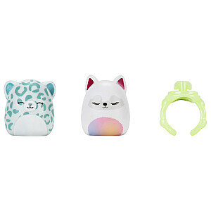 SQUISHMALLOWS SQUISH-A-LONGS figūriņas, 2-paka necaurspīdīgā iepakojumā, 2,5 cm