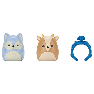 SQUISHMALLOWS SQUISH-A-LONGS figūriņas, 2-paka necaurspīdīgā iepakojumā, 2,5 cm