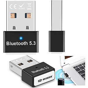 BLUETOOTH 5.3 USB 3.0 ADAPTERS RECEIVER TRANSMITTER DATORAM 20M DIENESTA RĀDĪTĀJS