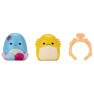 SQUISHMALLOWS SQUISH-A-LONGS figūriņas, 2-paka necaurspīdīgā iepakojumā, 2,5 cm