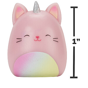 SQUISHMALLOWS SQUISH-A-LONGS figūriņas, 2-paka necaurspīdīgā iepakojumā, 2,5 cm