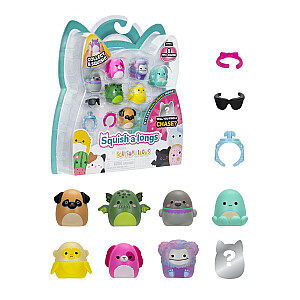 SQUISHMALLOWS SQUISH-A-LONGS figūriņas, 8 gab., 2,5 cm
