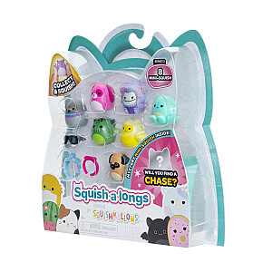 SQUISHMALLOWS SQUISH-A-LONGS figūriņas, 8 gab., 2,5 cm