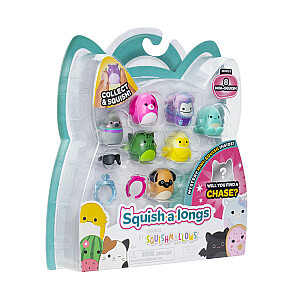 SQUISHMALLOWS SQUISH-A-LONGS figūriņas, 8 gab., 2,5 cm