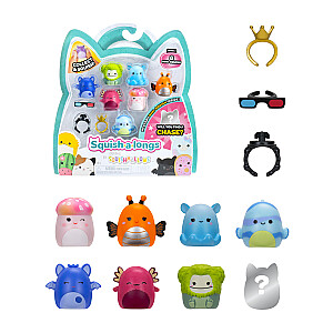 SQUISHMALLOWS SQUISH-A-LONGS figūriņas, 8 gab., 2,5 cm