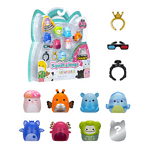 SQUISHMALLOWS SQUISH-A-LONGS figūriņas, 8 gab., 2,5 cm