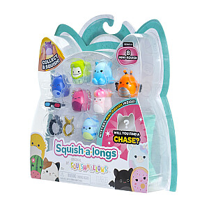 SQUISHMALLOWS SQUISH-A-LONGS figūriņas, 8 gab., 2,5 cm