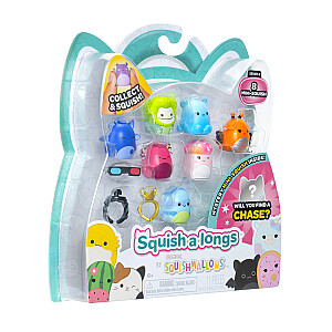 SQUISHMALLOWS SQUISH-A-LONGS figūriņas, 8 gab., 2,5 cm