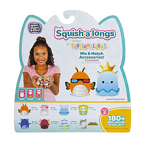SQUISHMALLOWS SQUISH-A-LONGS figūriņas, 8 gab., 2,5 cm