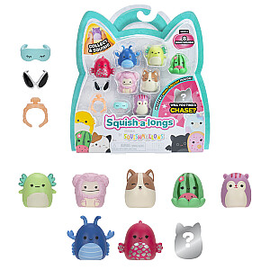 SQUISHMALLOWS SQUISH-A-LONGS figūriņas, 8 gab., 2,5 cm