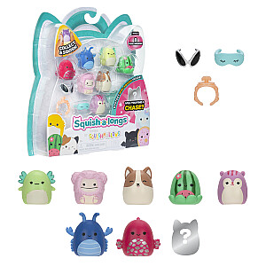 SQUISHMALLOWS SQUISH-A-LONGS figūriņas, 8 gab., 2,5 cm