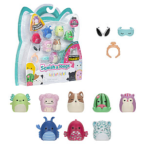 SQUISHMALLOWS SQUISH-A-LONGS figūriņas, 8 gab., 2,5 cm