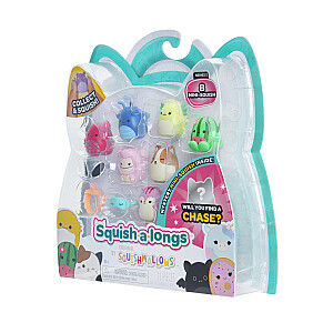 SQUISHMALLOWS SQUISH-A-LONGS figūriņas, 8 gab., 2,5 cm